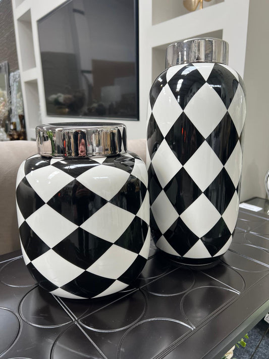 Black & White Ginger Jars