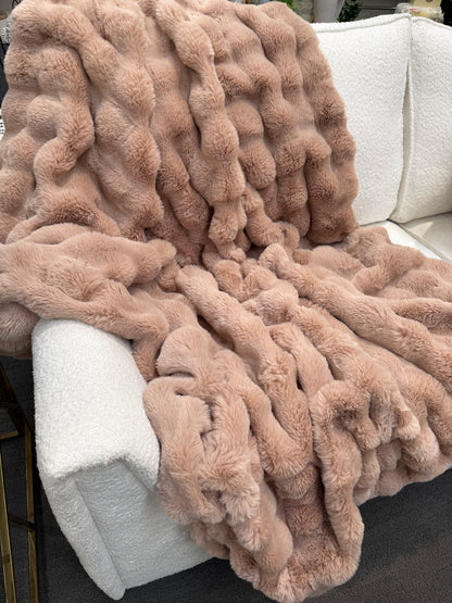 Natural Fur Throw