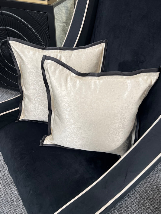 Lux Champagne Piped Cushion