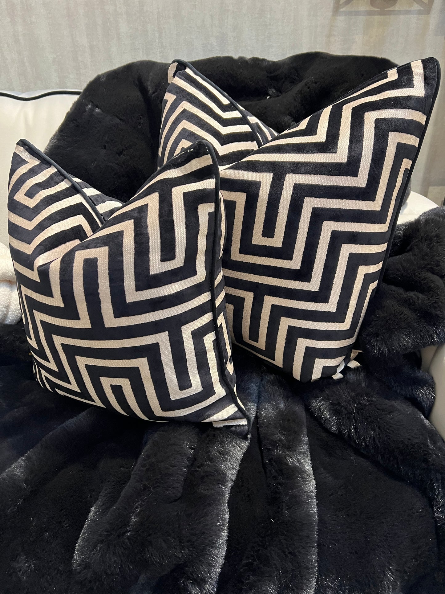 Moneypenny Amazing Cushion in Black 22"