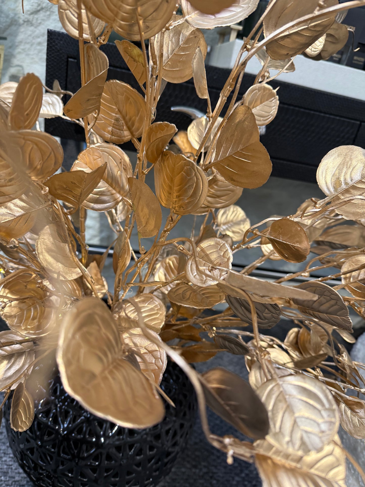 Lit Gold Leaves Branch - 2 PKTS (includes 2 branches in each box)