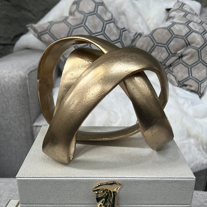 Prato Gold Finish Knot Sculpture