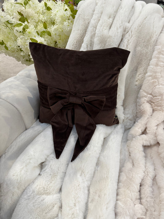 Choc Bow Tie Cushion
