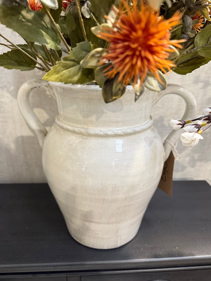 Cream Dist Ceramic Vase