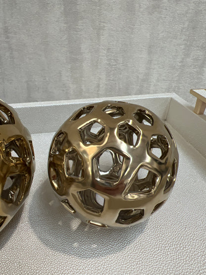 Matte Gold Ceramic Decoration