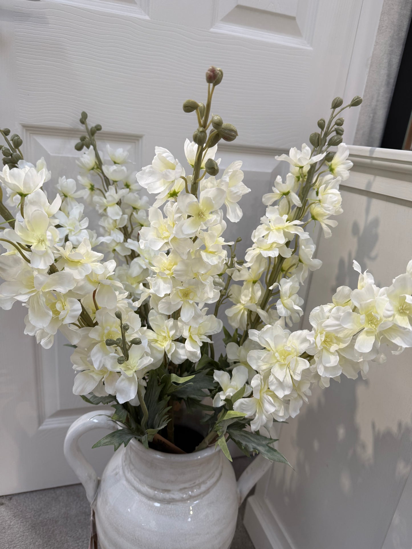 Tall White Delphinium Stem