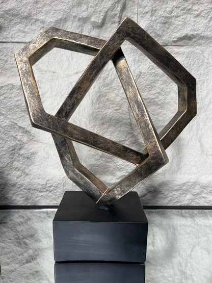 Antique Cubist Sculpture In Bronze