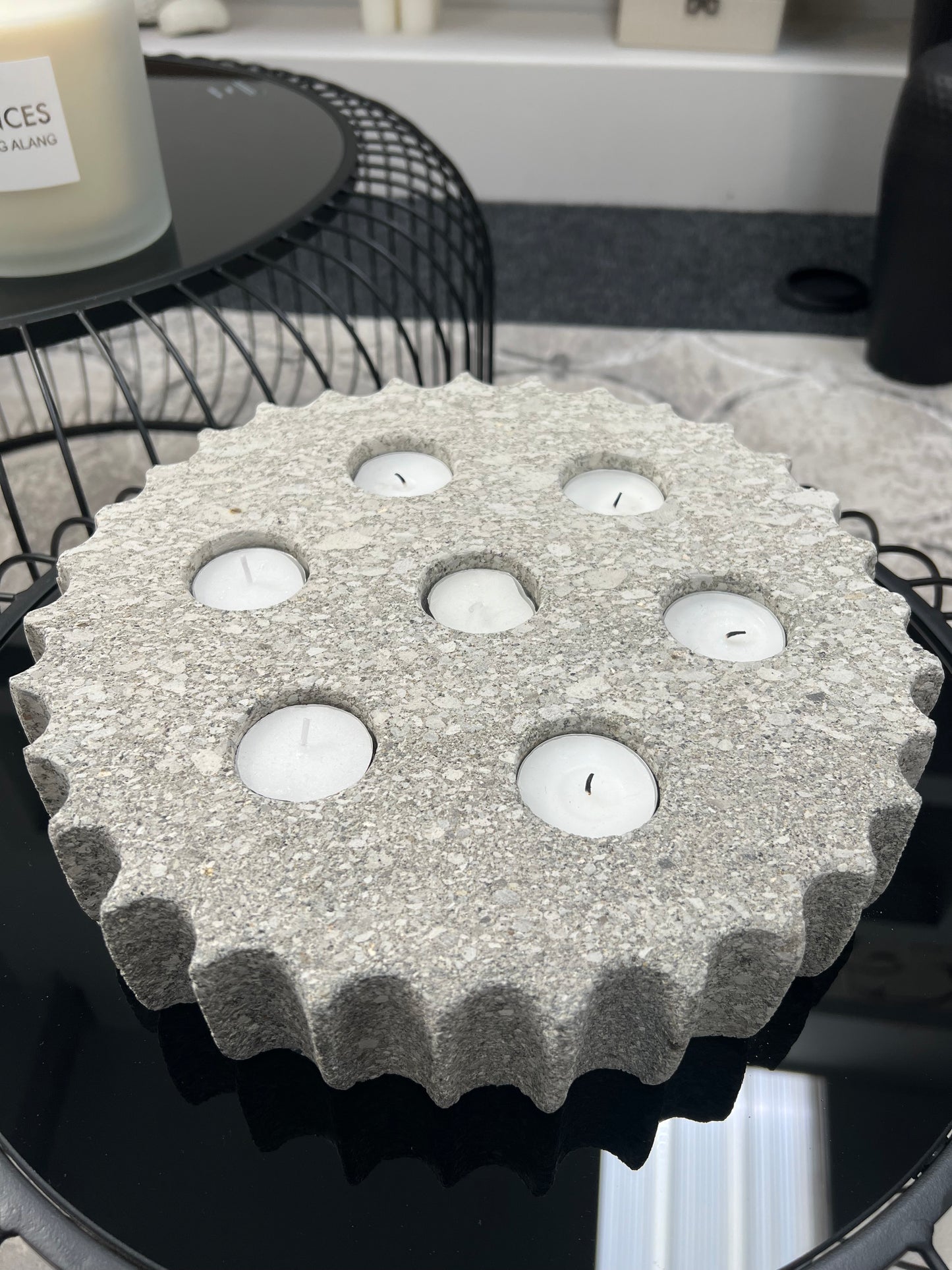 Limestone Tealight Tray