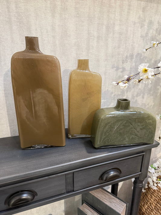 Glass Abstract Flask