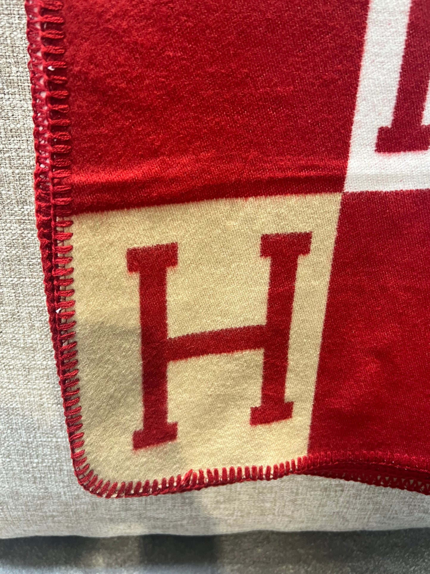 Luxury H Throw - Red Plaid