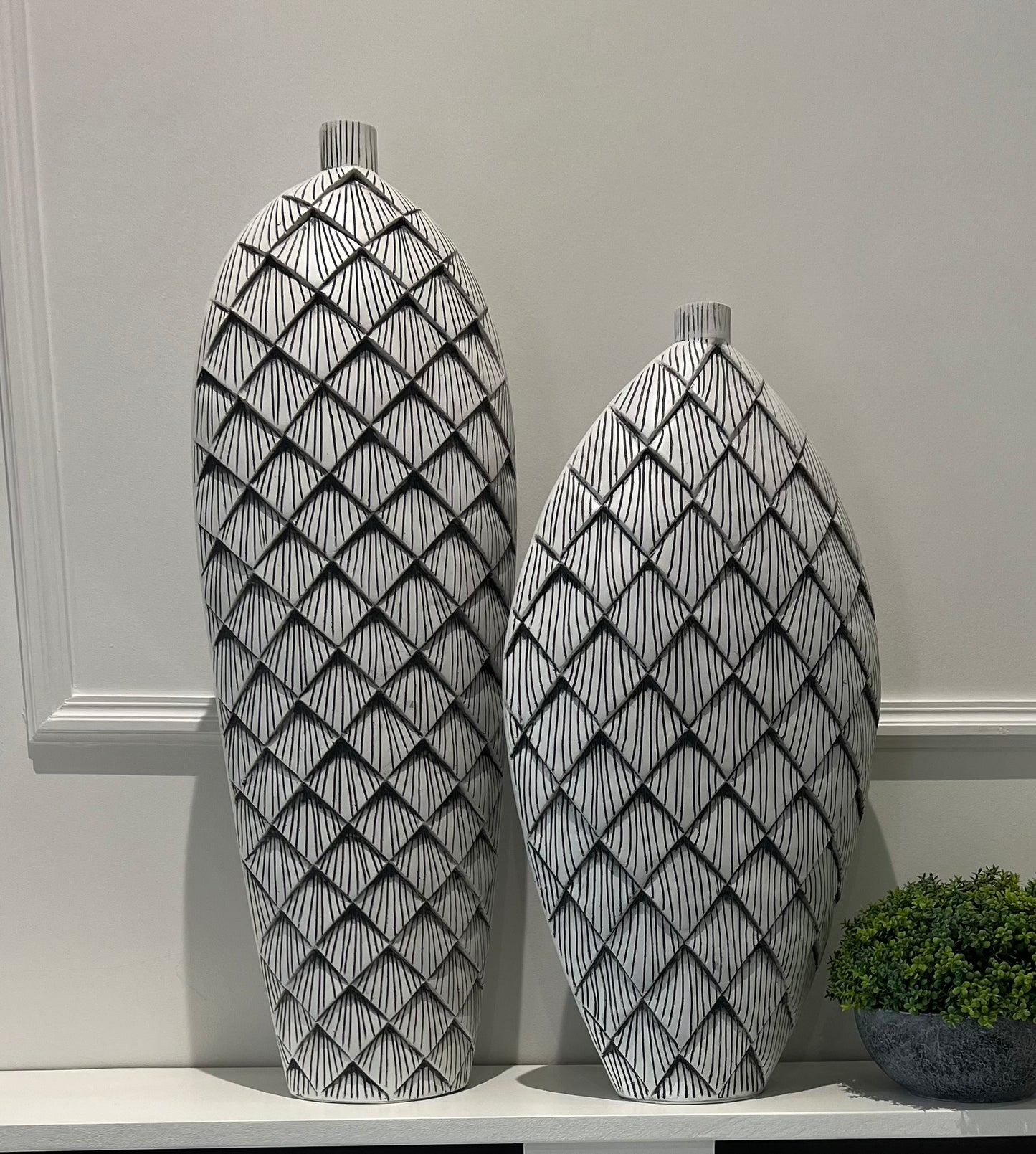 Diamond Etched Vase