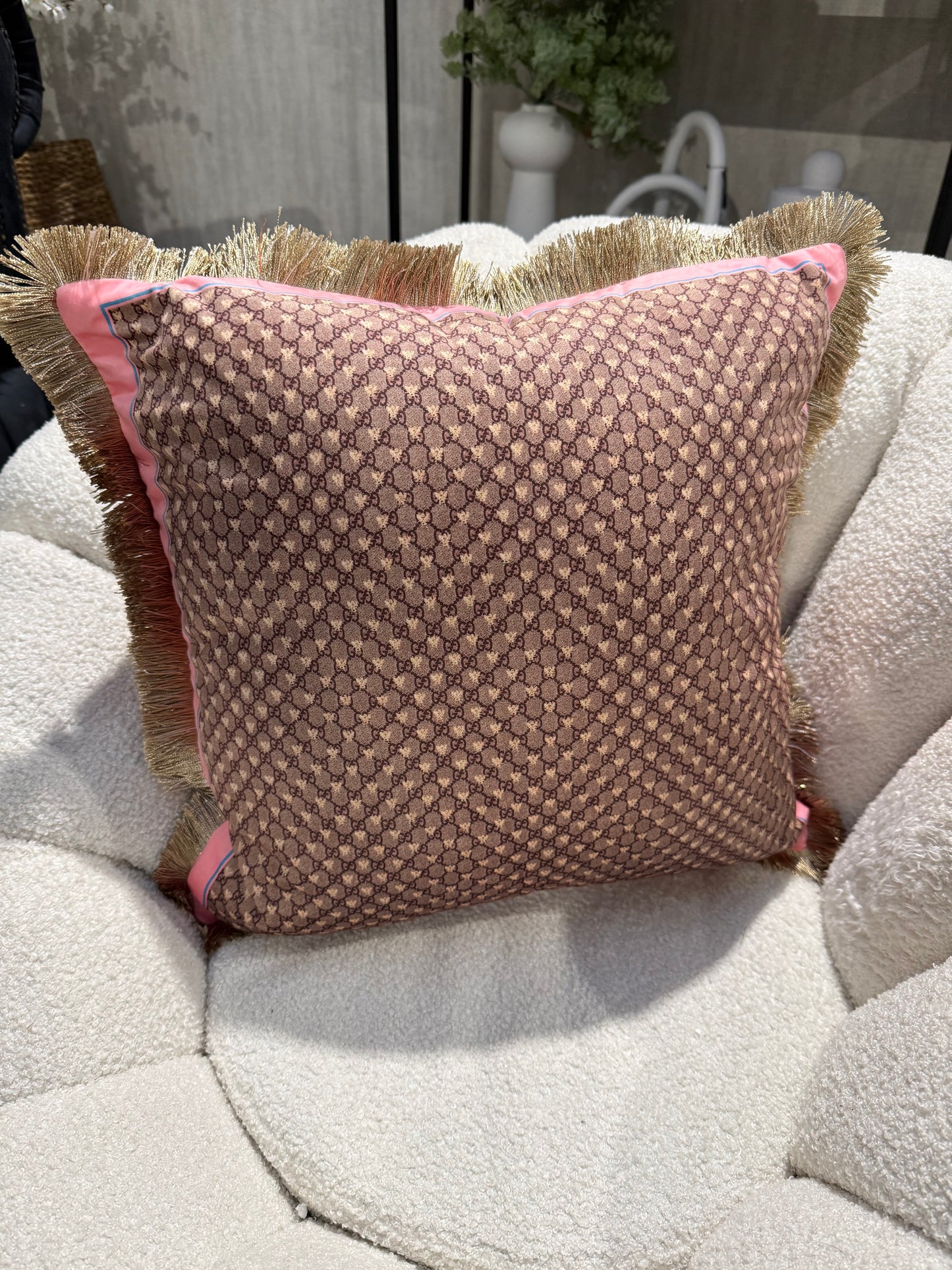Gold Pattern Cushion