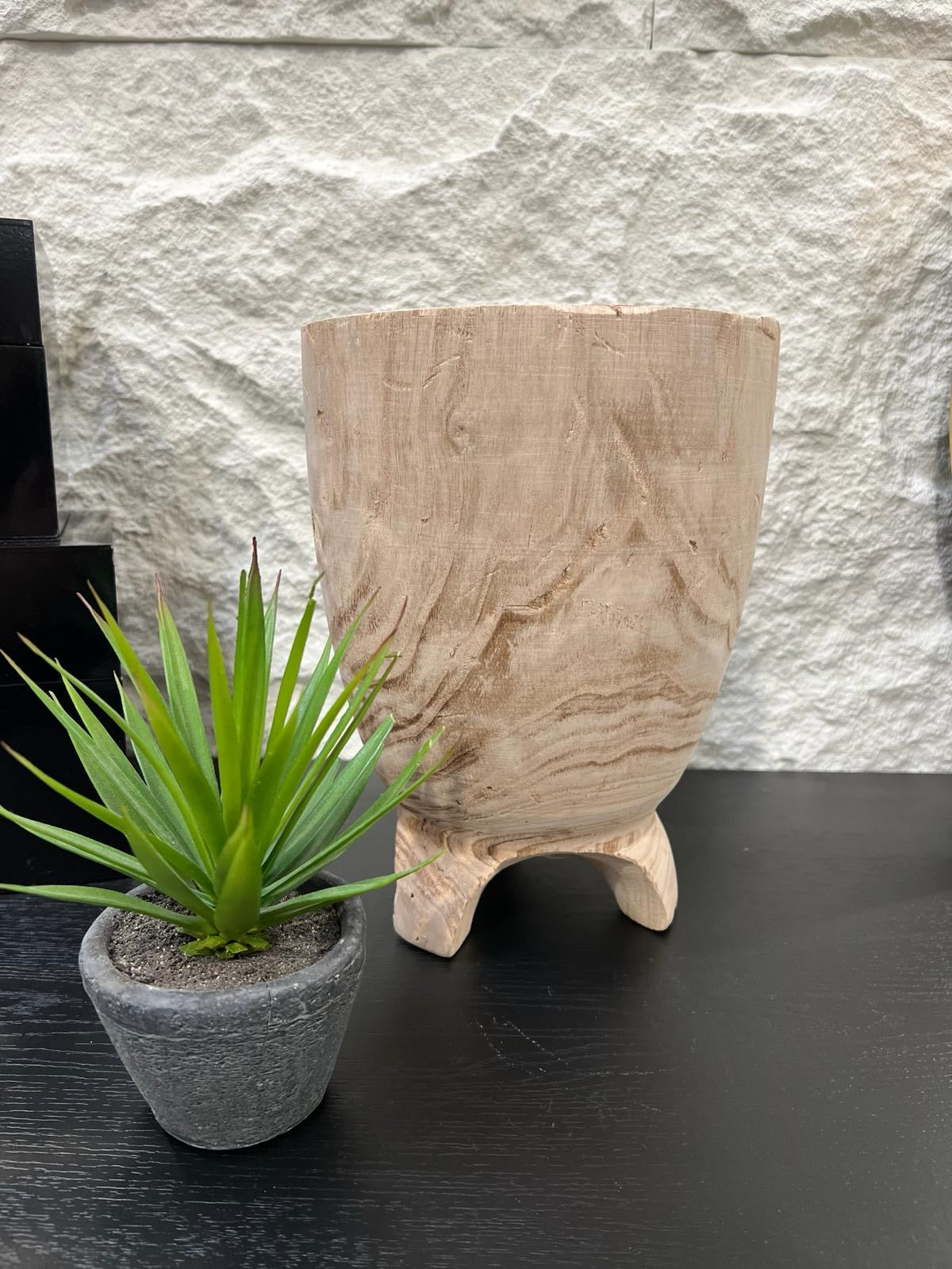 Arlo Large Natural Wooden Planter