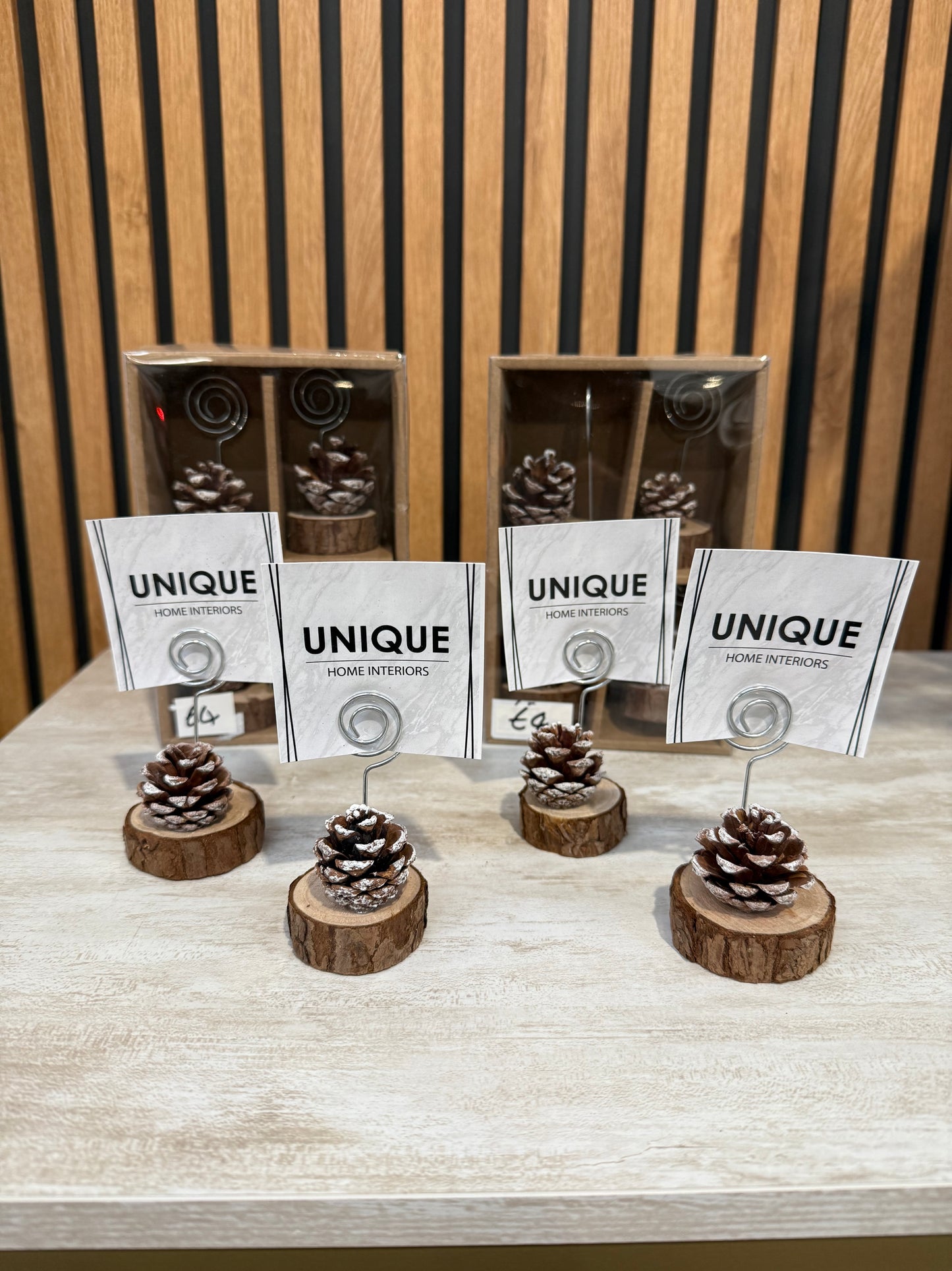 Pinecone Christmas Name Holders