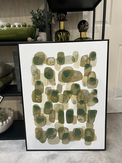 Olive Abstract Canvas Picture