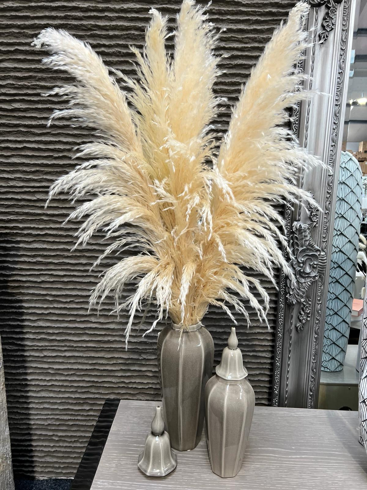 Neutral Pampas Grass - Large Stem