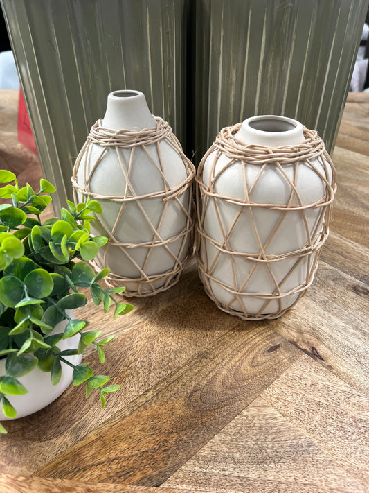 Rattan Vase Set