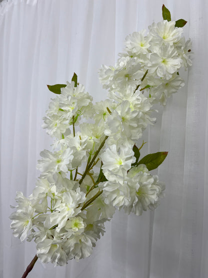 Large White Full Cherry Blossom Stem