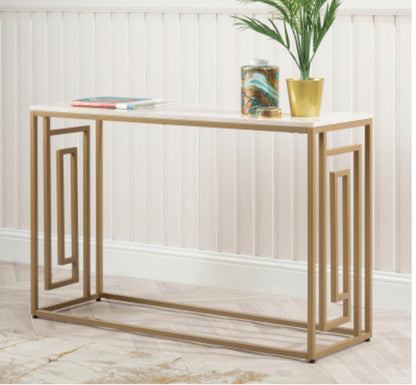 Devon Cream and Gold Console Table