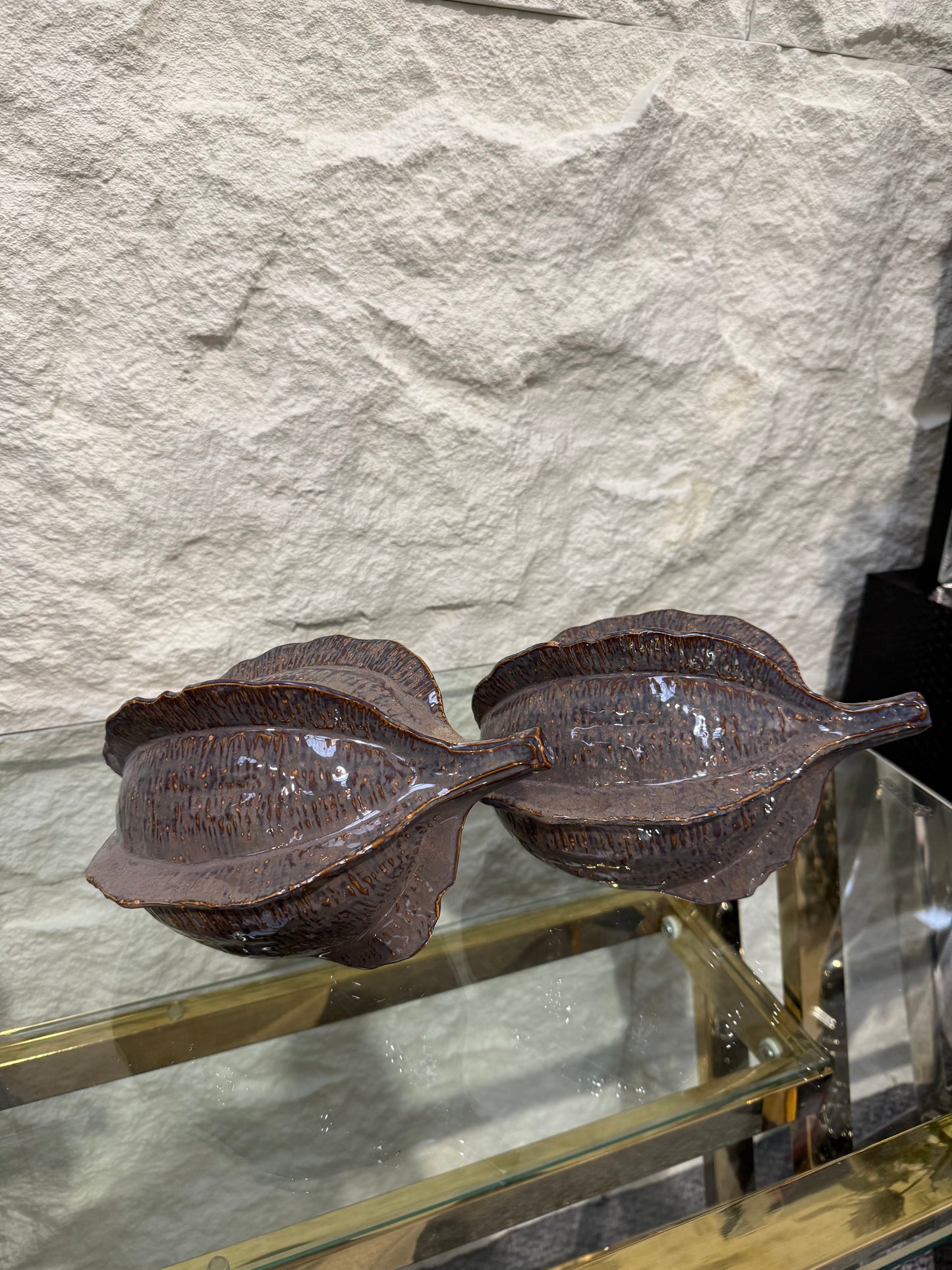 Brown Glazed Coco Pod