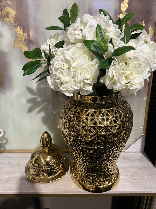 XL Gold Ginger Jar