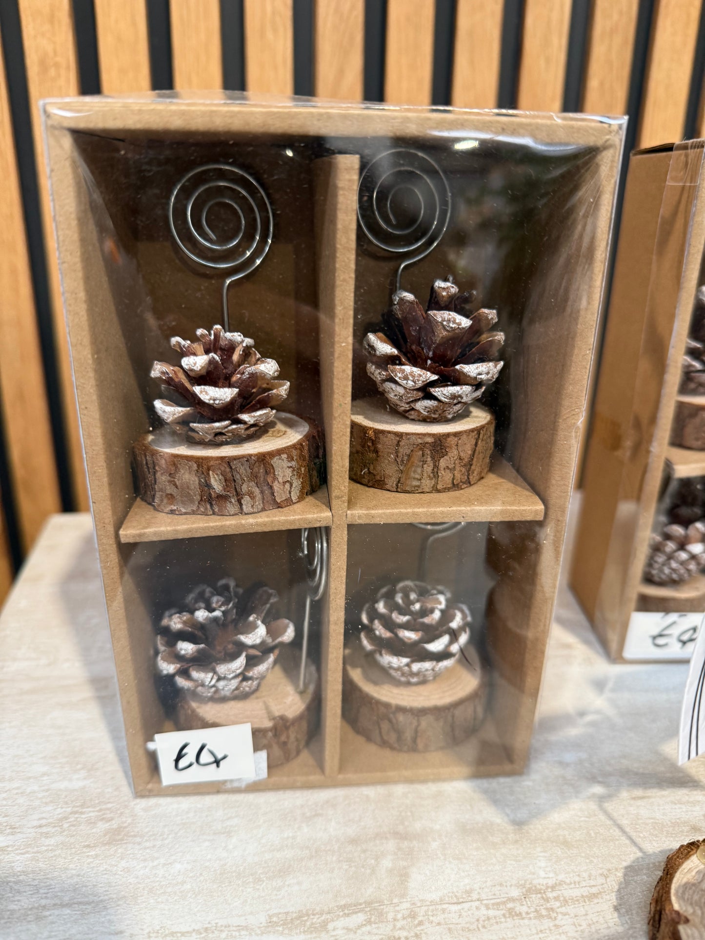 Pinecone Christmas Name Holders