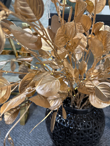 Lit Gold Leaves Branch - 2 PKTS (includes 2 branches in each box)