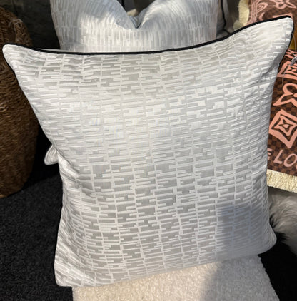 White Geo Cushion