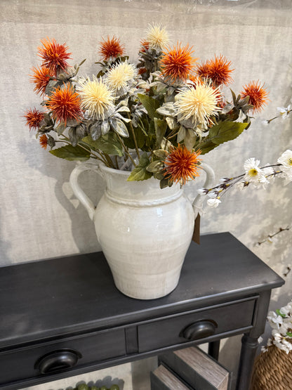 Cream Dist Ceramic Vase