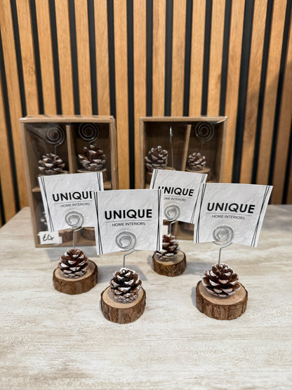 Pinecone Christmas Name Holders