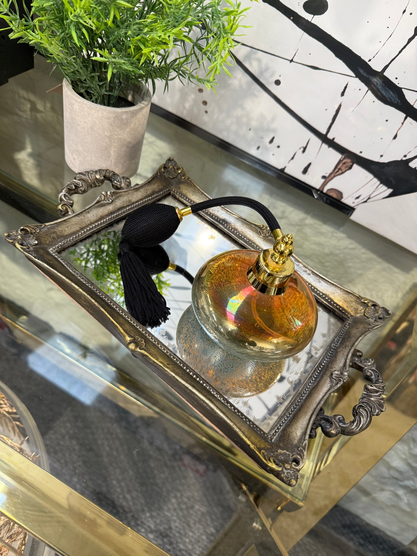 Antique Mirrored Tray