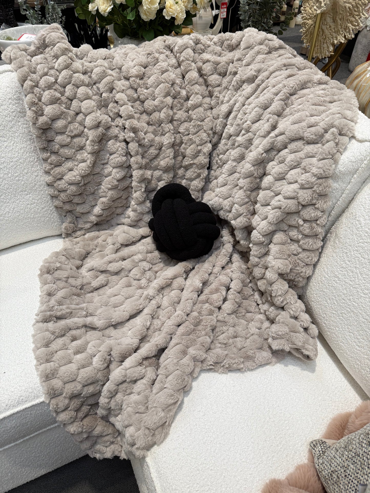 Paul Moneypenny Koochickoo Taupe Throw