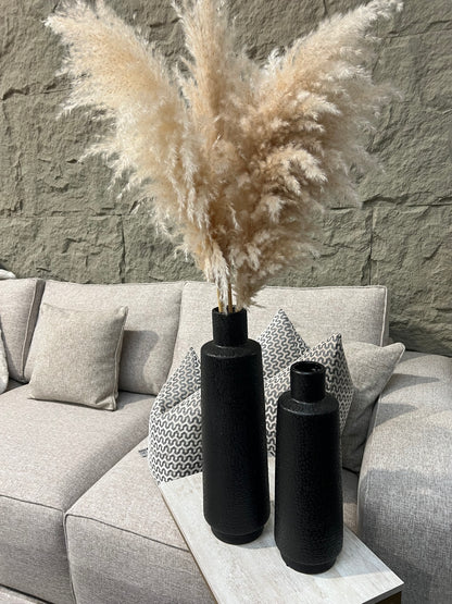 Black Textured Vase