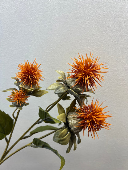 57cm Thistle Spray Orange