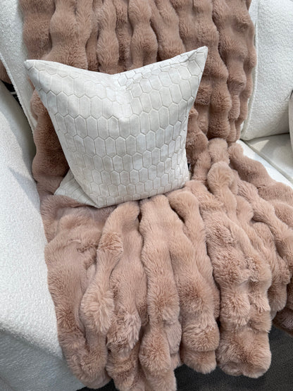 Natural Fur Throw