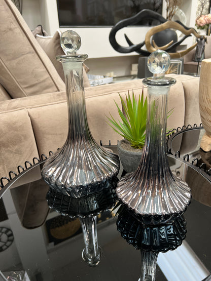 Noel Smoked Glass Decanter Set