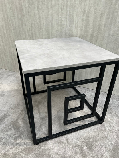 Devon Black And Grey Side Table