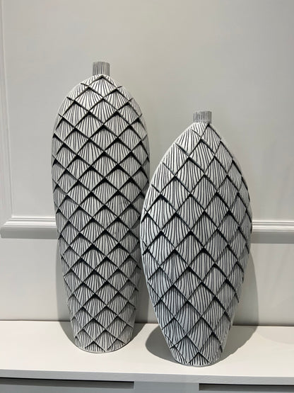 Diamond Etched Vase