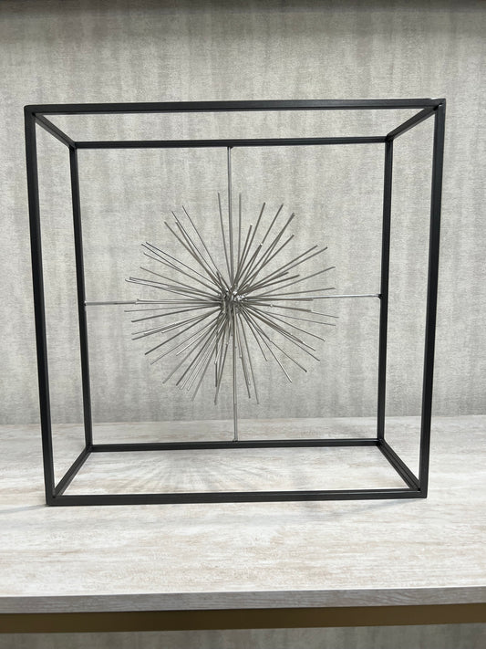 40cm Black & Silver Starlite Cube