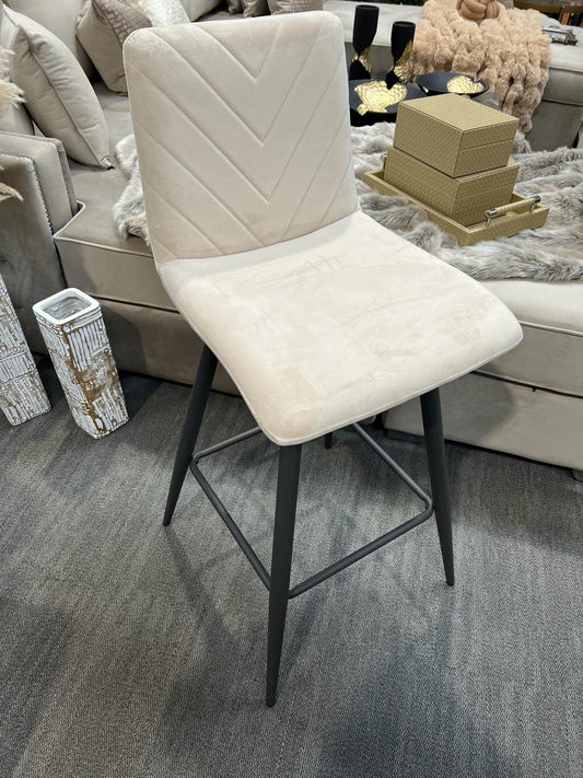 Cream Chevron Bar Stool