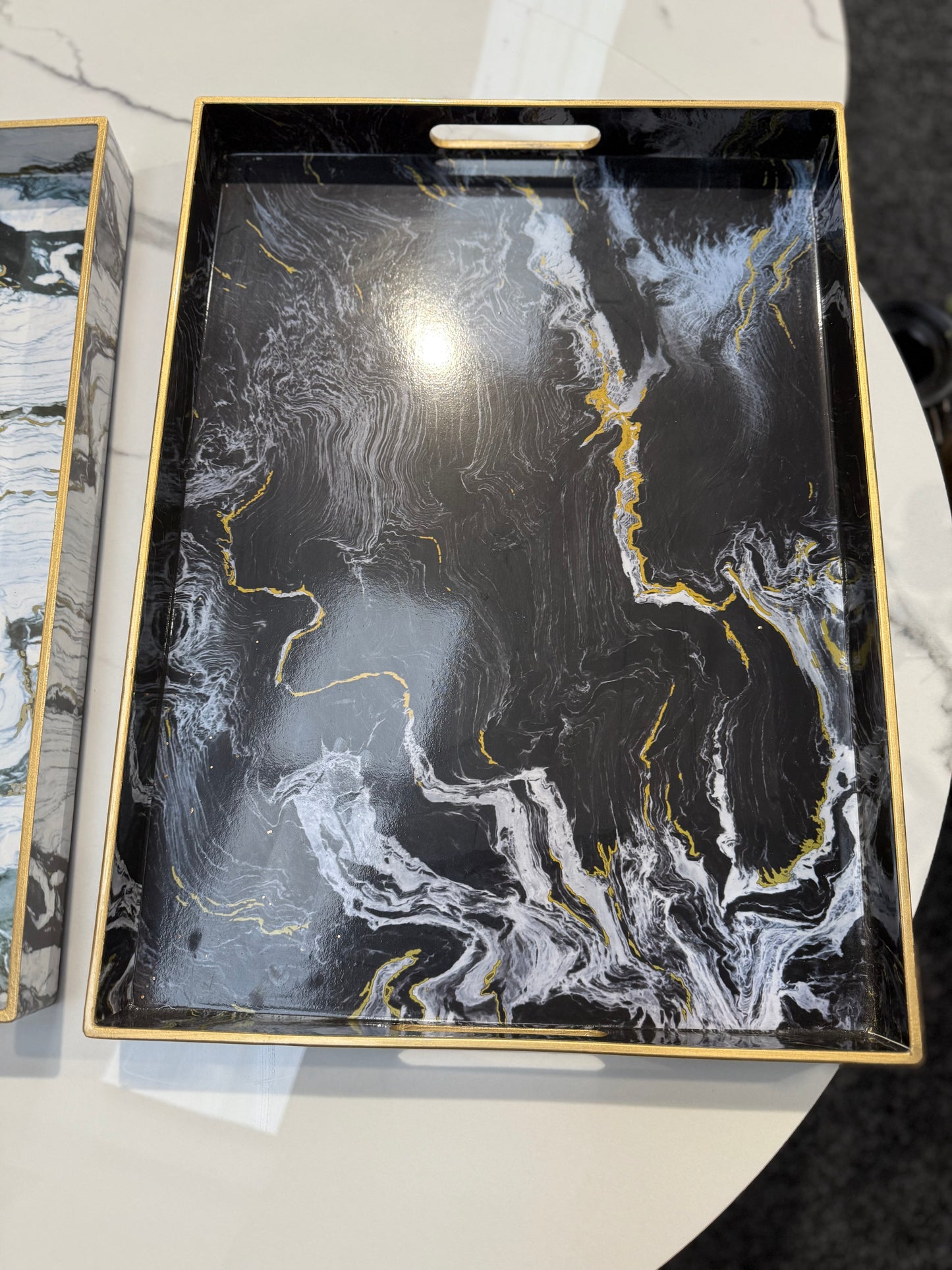 Marble Tray Set
