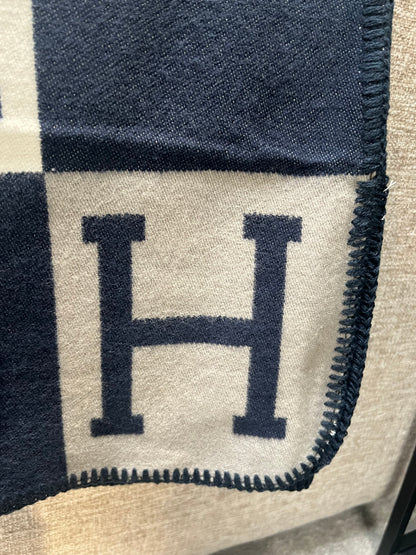 Luxury H Throw - Blue Plaid
