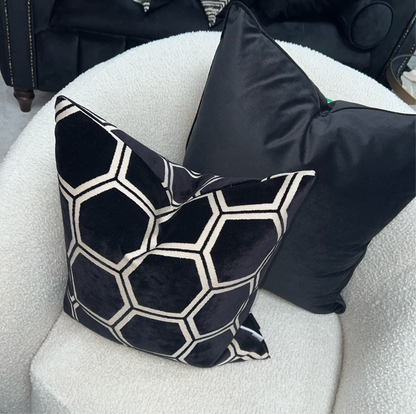 Ebony Black Luxe Cushion