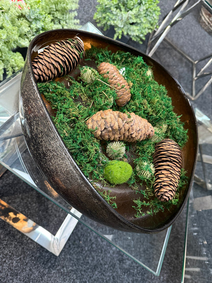 Brown & Gold Mis- Shape Bowl