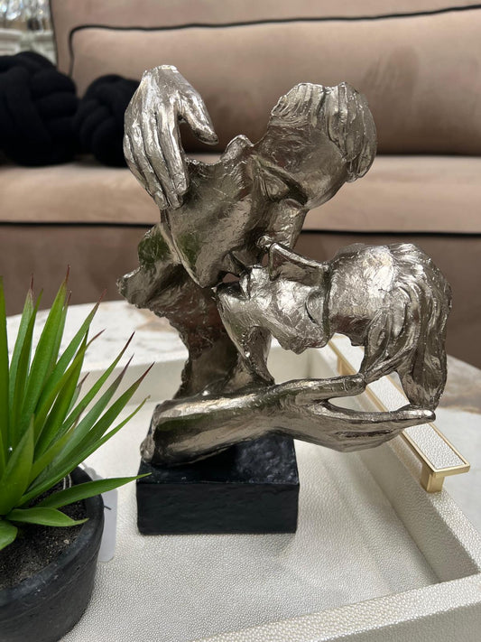 Bronze Kissing Couple Figurine 38cm