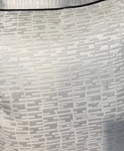 White Geo Cushion