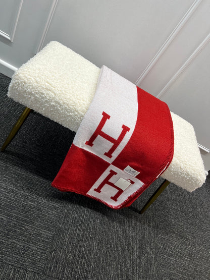 White Boucle Bench With Gold Legs