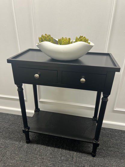 Black 2 Drawer Console Table