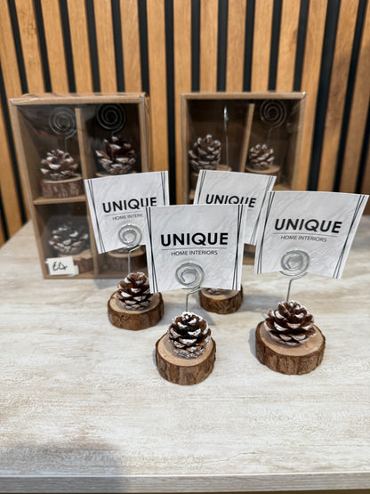 Pinecone Christmas Name Holders