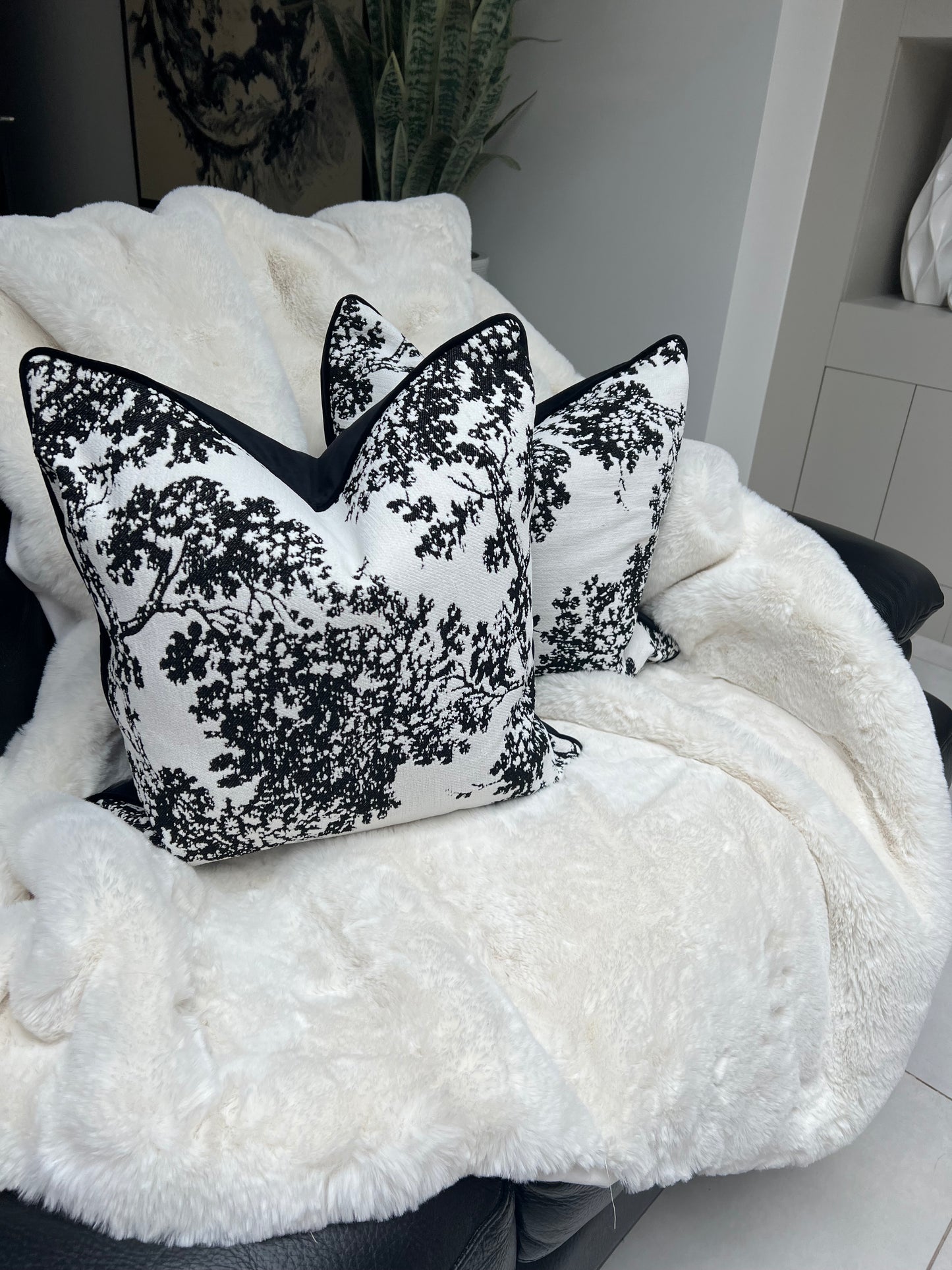 Neo Black and White Cushion